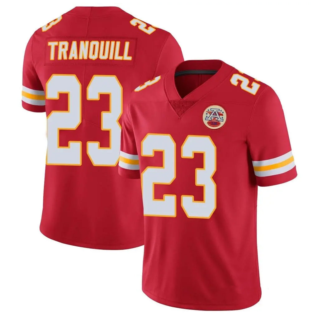 Punc KC.Chiefs #23 Drue Tranquill Player Red Limited Vapor Untouchable Home Game Stitched Jerseys