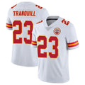 Punc KC.Chiefs #23 Drue Tranquill Player White Limited Vapor Untouchable Home Game Stitched Jerseys