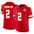 Punc KC.Chiefs #2 Tyquan Thornton Player Red Limited Vapor F.U.S.E. Home Game Stitched Jerseys