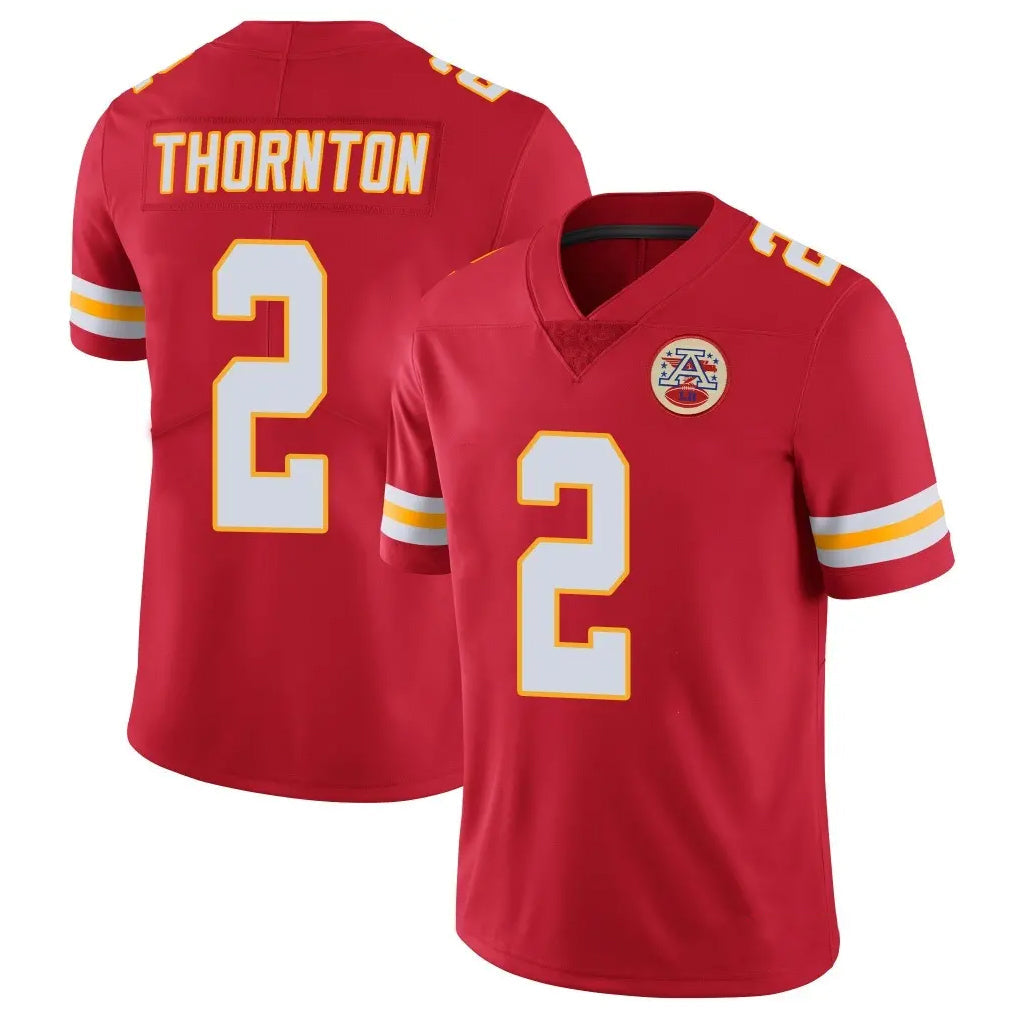 Punc KC.Chiefs #2 Tyquan Thornton Player Red Limited Vapor Untouchable Home Game Stitched Jerseys
