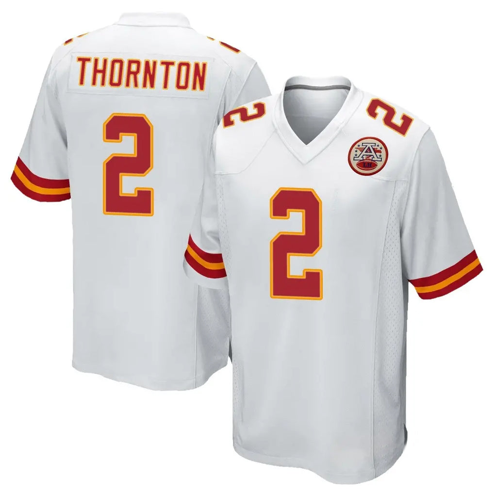 Punc KC.Chiefs #2 Tyquan Thornton Player White Home Game Stitched Jerseys