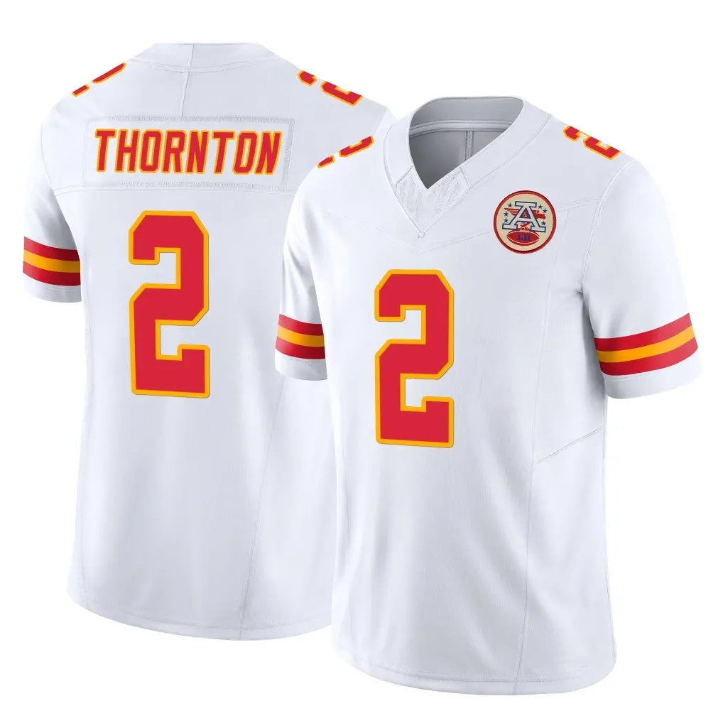 Punc KC.Chiefs #2 Tyquan Thornton Player White Limited Vapor F.U.S.E. Home Game Stitched Jerseys