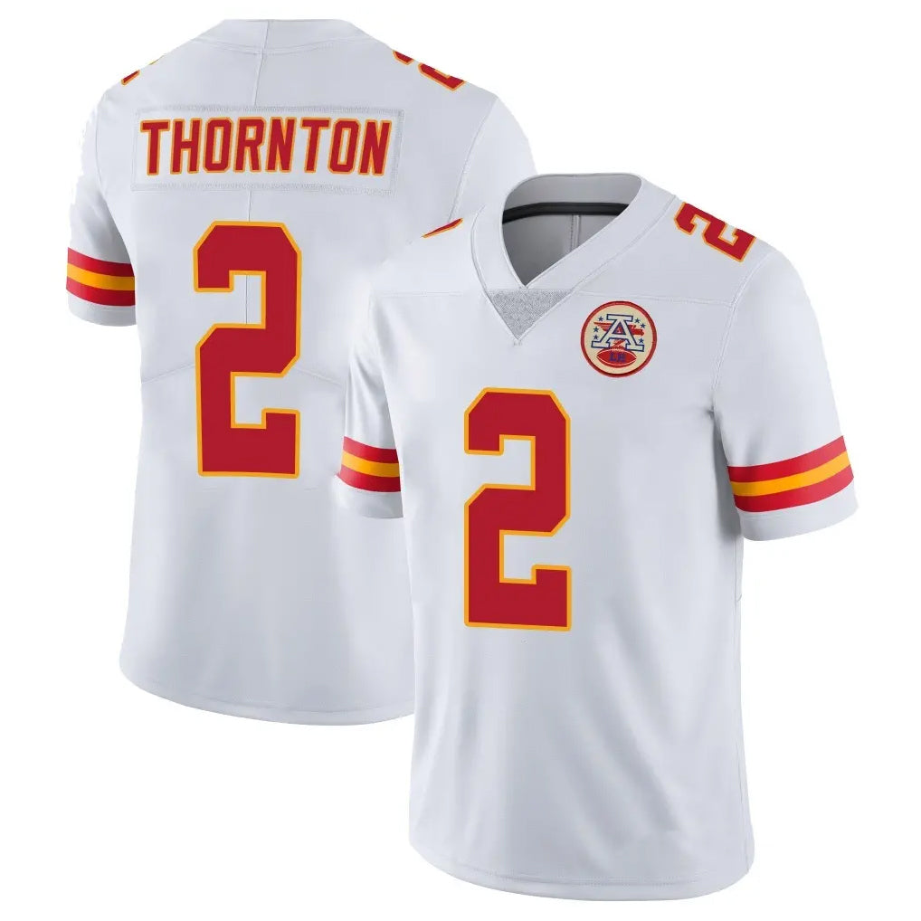 Punc KC.Chiefs #2 Tyquan Thornton Player White Limited Vapor Untouchable Home Game Stitched Jerseys