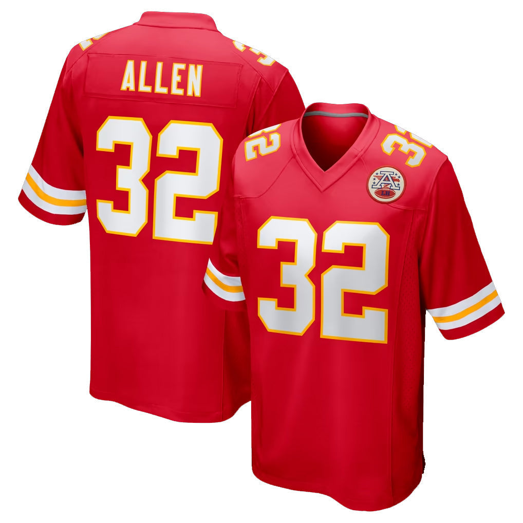 Punc KC.Chiefs #32 Marcus Allen Player Red Home Game Stitched Jerseys