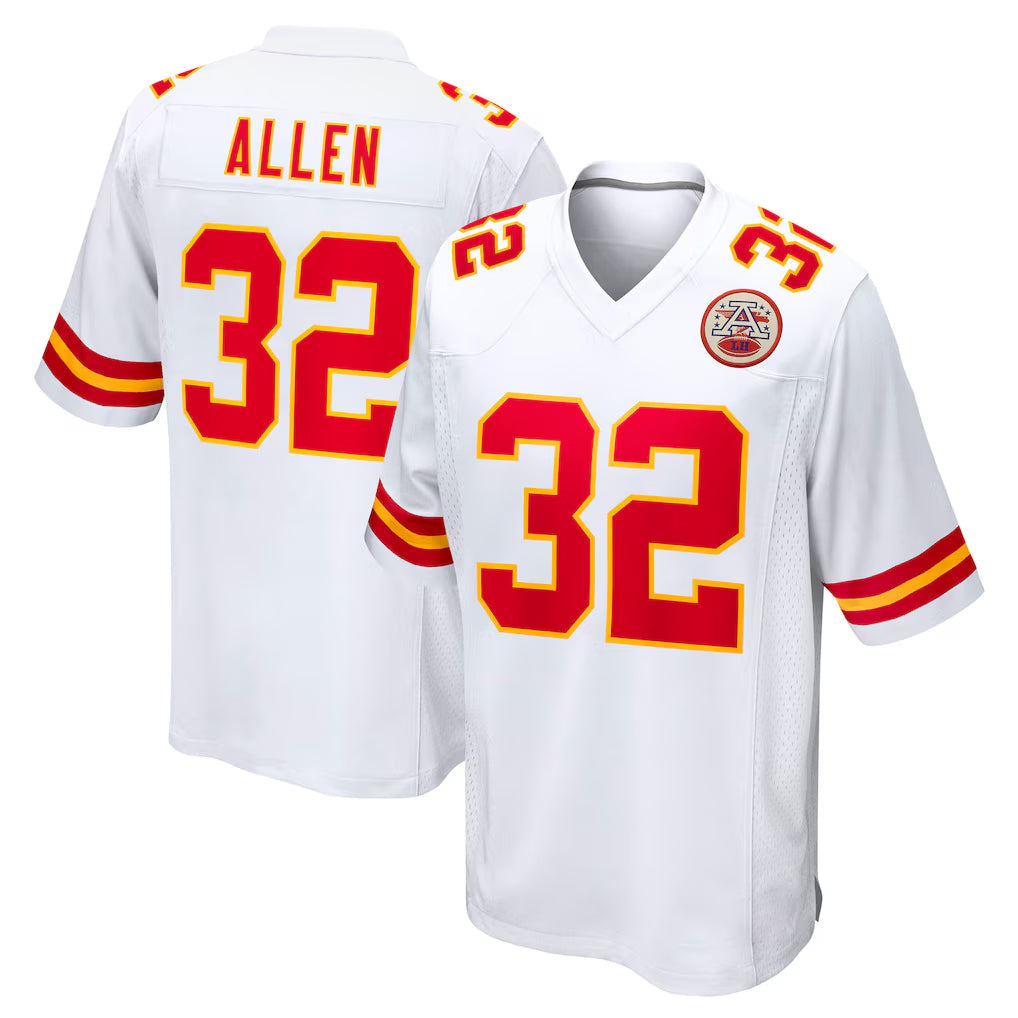 Punc KC.Chiefs #32 Marcus Allen Player White Home Game Stitched Jerseys