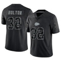 Punc KC.Chiefs #32 Nick Bolton Player Black RFLCTV Limited Stitched Jerseys