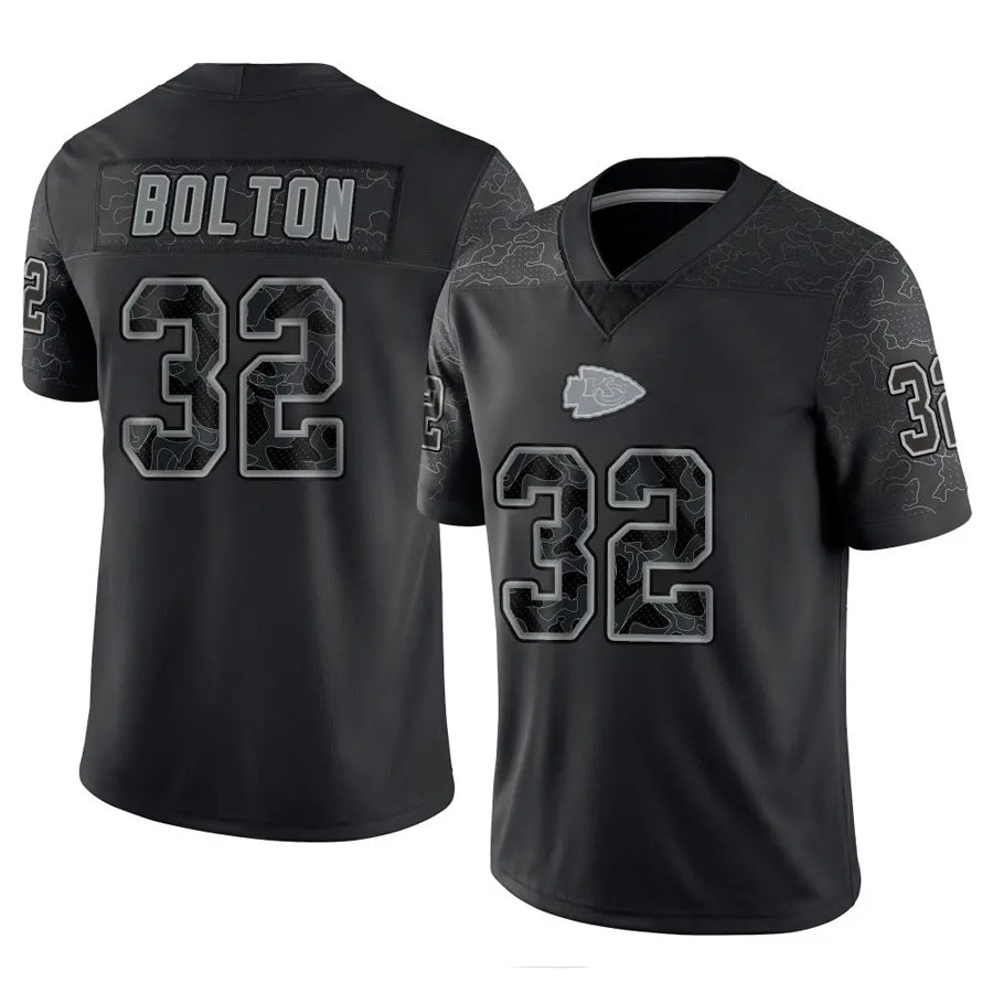 Punc KC.Chiefs #32 Nick Bolton Player Black RFLCTV Limited Stitched Jerseys
