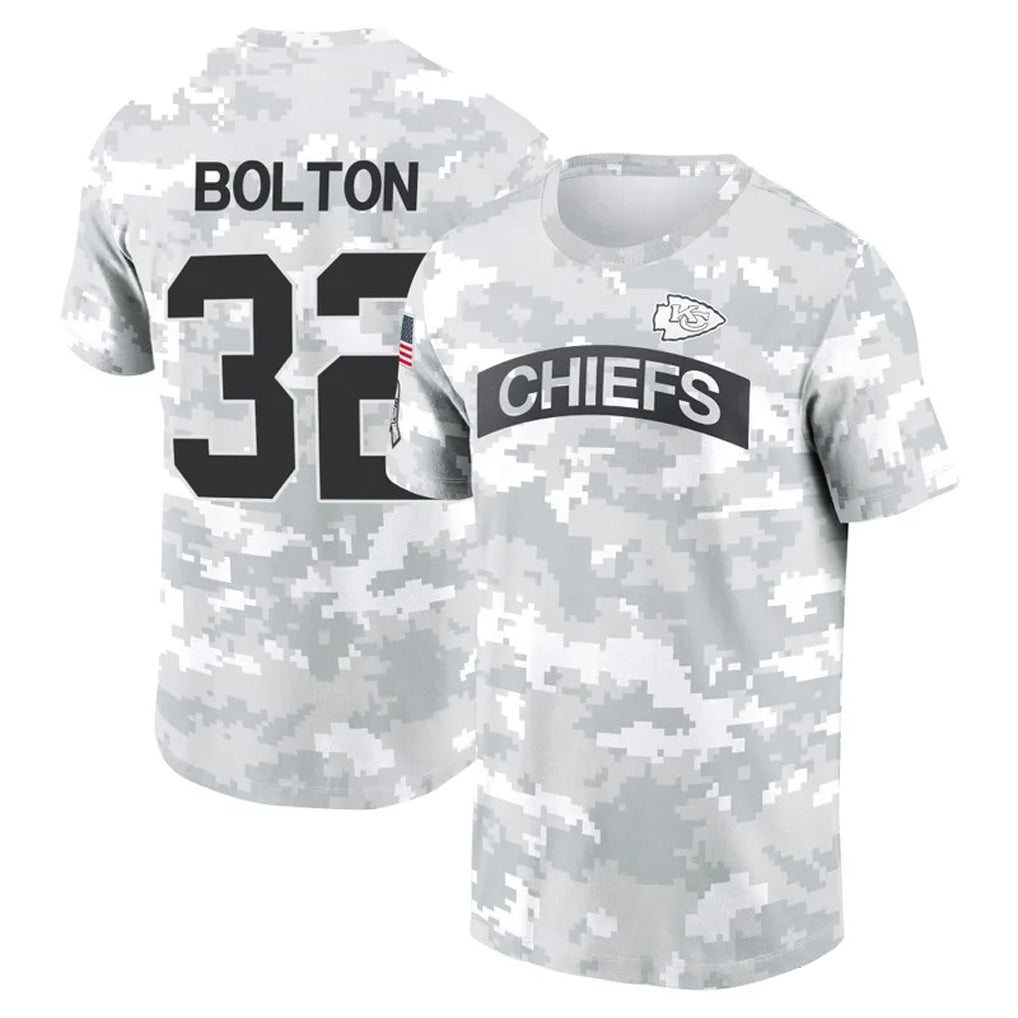Punc KC.Chiefs #32 Nick Bolton Player Salute to Service Hoodies & T-Shirts Stitched Jerseys