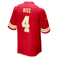 Punc KC.Chiefs #4 Chiefs Rashee Rice Red Game Stitched Jerseys