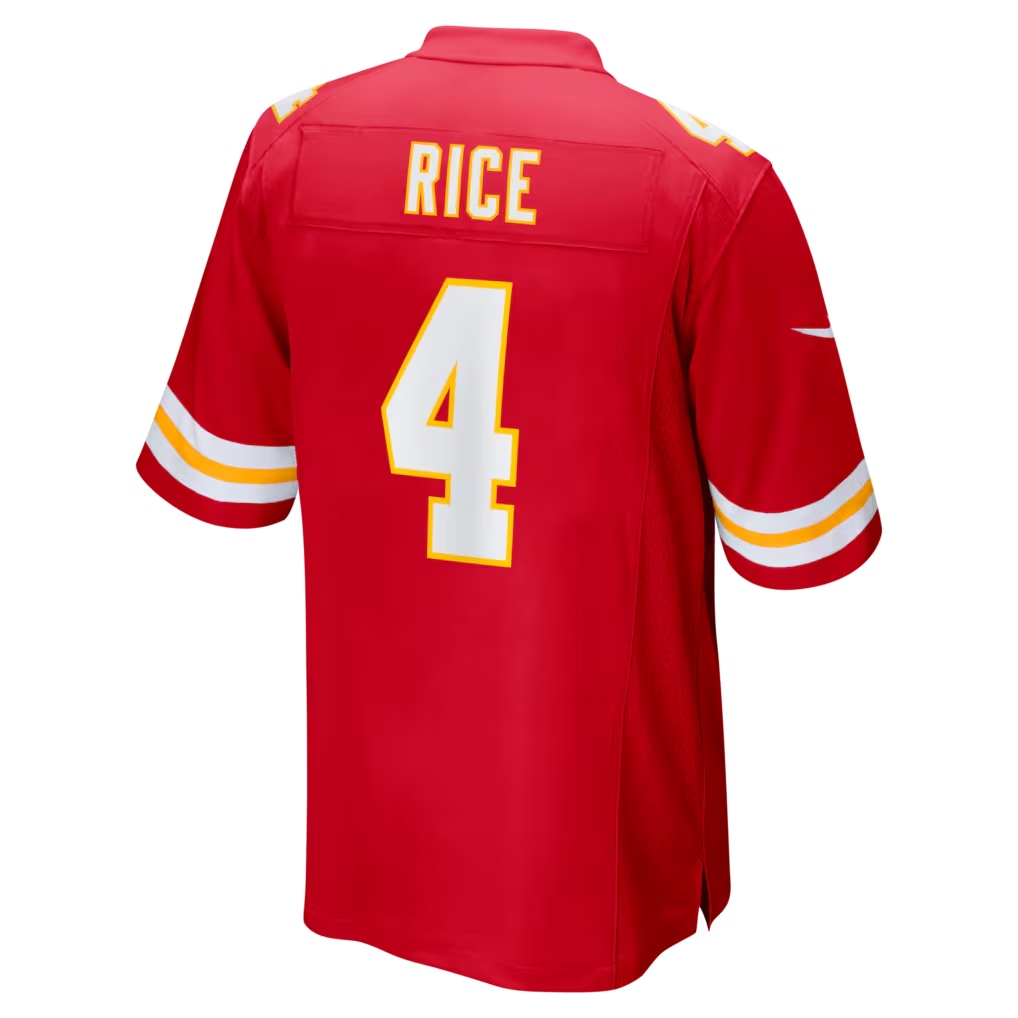 Punc KC.Chiefs #4 Chiefs Rashee Rice Red Game Stitched Jerseys
