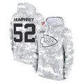 Punc KC.Chiefs #52 Creed Humphrey Player Arctic Camo Salute to Service Hoodies Limited Game Stitched Jerseys