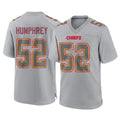 Punc KC.Chiefs #52 Creed Humphrey Player Gray Atmosphere Fashion Game Stitched Jerseys