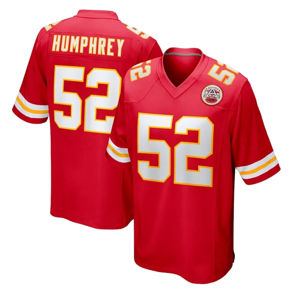 Punc KC.Chiefs #52 Creed Humphrey Player Red Home Game Stitched Jerseys