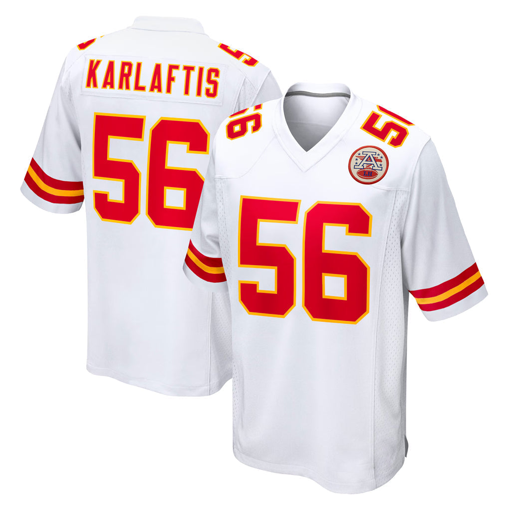 Punc KC.Chiefs #56 George Karlaftis Player White Home Game Stitched Jerseys