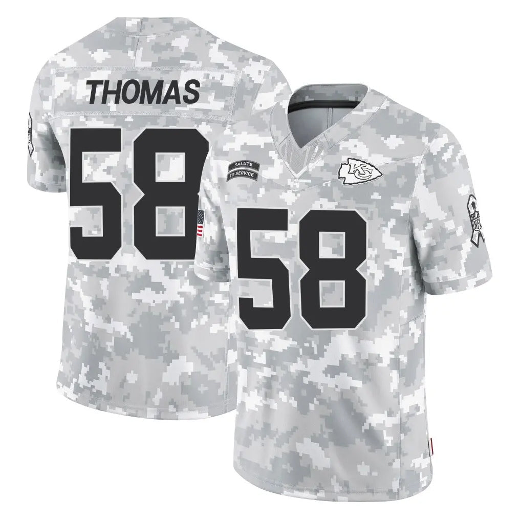 Punc KC.Chiefs #58 Derrick Thomas Player Arctic Camo Salute To Service Limited Game Stitched Jerseys