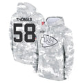 Punc KC.Chiefs #58 Derrick Thomas Player Arctic Camo Salute to Service Hoodies Stitched Jerseys