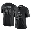 Punc KC.Chiefs #58 Derrick Thomas Player Black Limited Reflective Game Stitched Jerseys