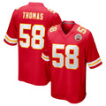 Punc KC.Chiefs #58 Derrick Thomas Player Red Home Game Stitched Jerseys