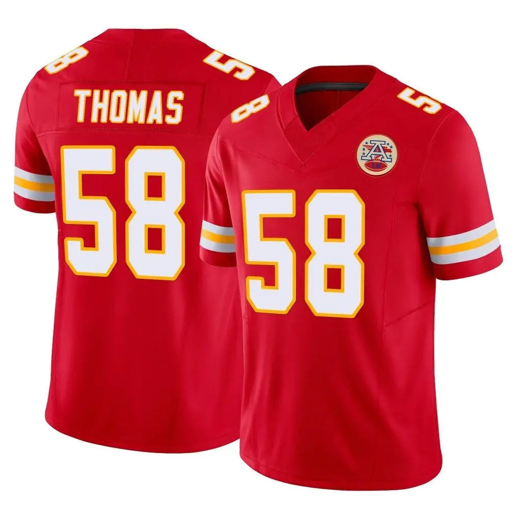 Punc KC.Chiefs #58 Derrick Thomas Player Red Limited Vapor F.U.S.E. Home Game Stitched Jerseys
