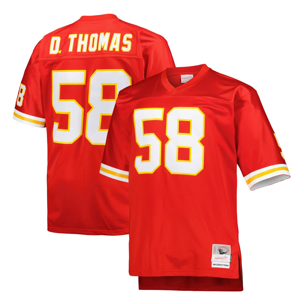Punc KC.Chiefs #58 Derrick Thomas Player Red Mitchell & Ness 1994 Throwback Retired Stitched Jerseys