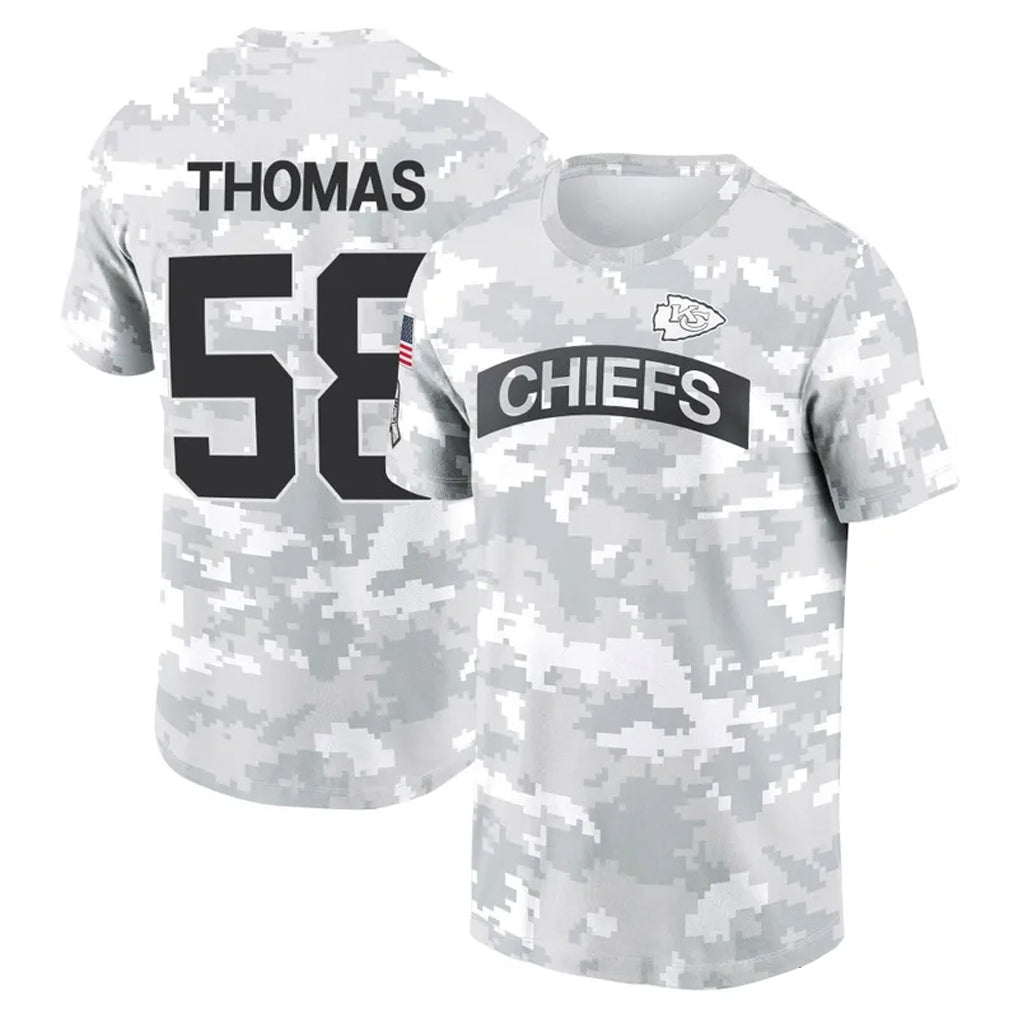 Punc KC.Chiefs #58 Derrick Thomas Player Salute to Service Hoodies & T-Shirts Stitched Jerseys