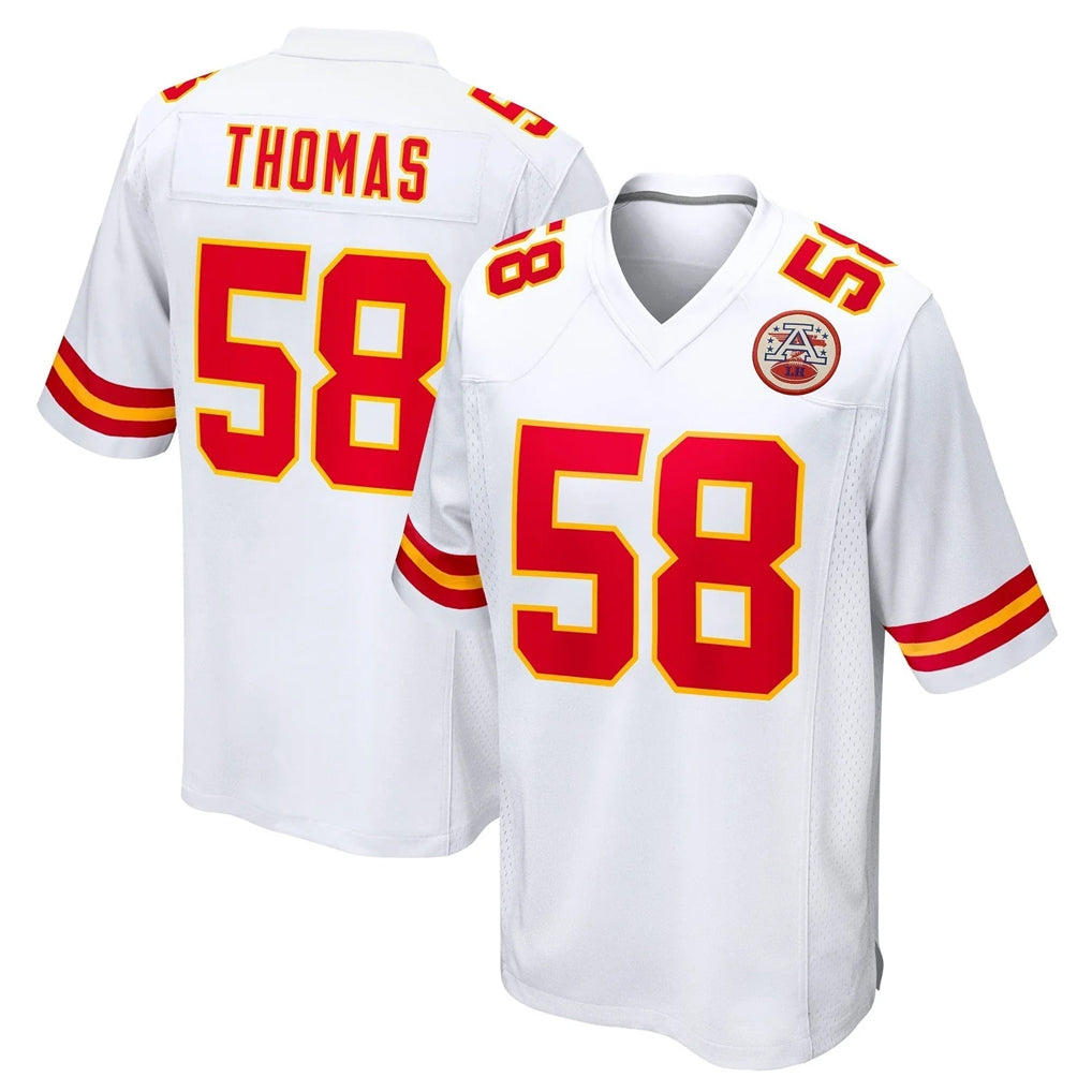 Punc KC.Chiefs #58 Derrick Thomas Player White Home Game Stitched Jerseys