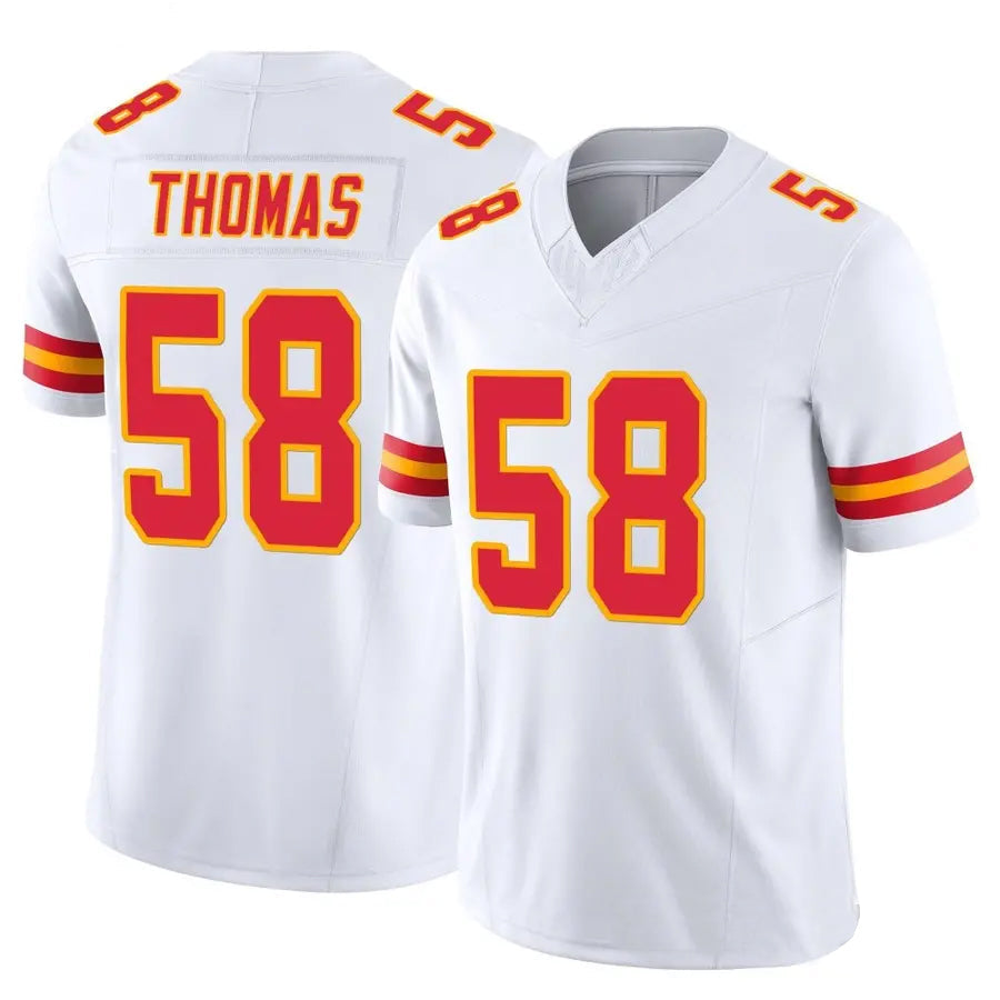 Punc KC.Chiefs #58 Derrick Thomas Player White Vapor F.U.S.E. Limited Stitched Jerseys
