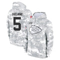 Punc KC.Chiefs #5 Mansoor Delane Player Arctic Camo Salute to Service Hoodies Limited Game Stitched Jerseys