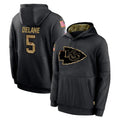 Punc KC.Chiefs #5 Mansoor Delane Player Black Salute to Service Hoodies Limited Game Stitched Jerseys
