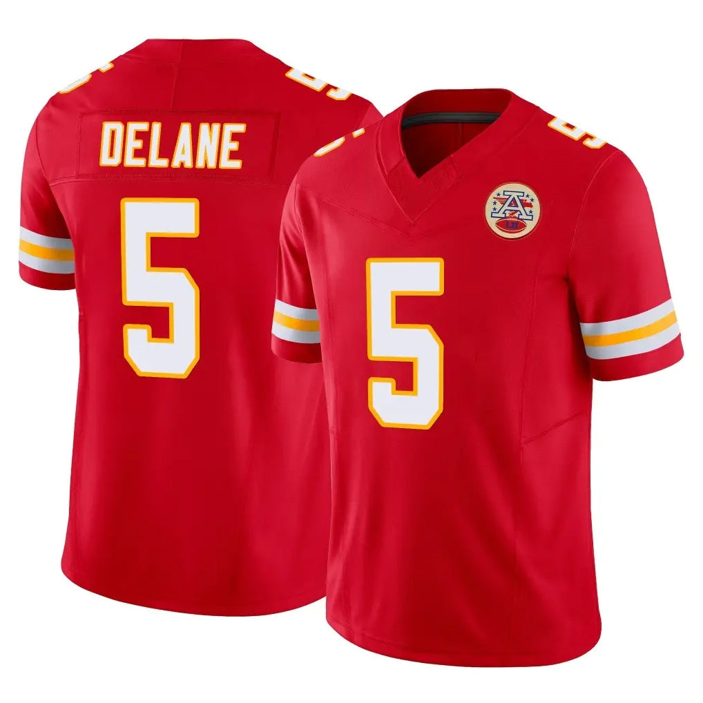 Punc KC.Chiefs #5 Mansoor Delane Player Red Limited Vapor F.U.S.E. Home Game Stitched Jerseys