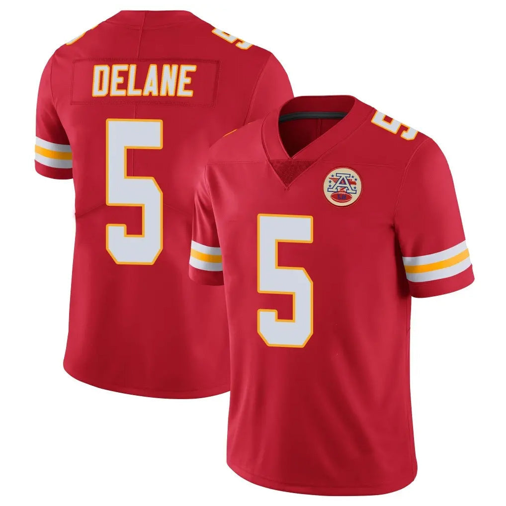 Punc KC.Chiefs #5 Mansoor Delane Player Red Limited Vapor Untouchable Home Game Stitched Jerseys