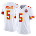 Punc KC.Chiefs #5 Mansoor Delane Player White Limited Vapor F.U.S.E. Home Game Stitched Jerseys