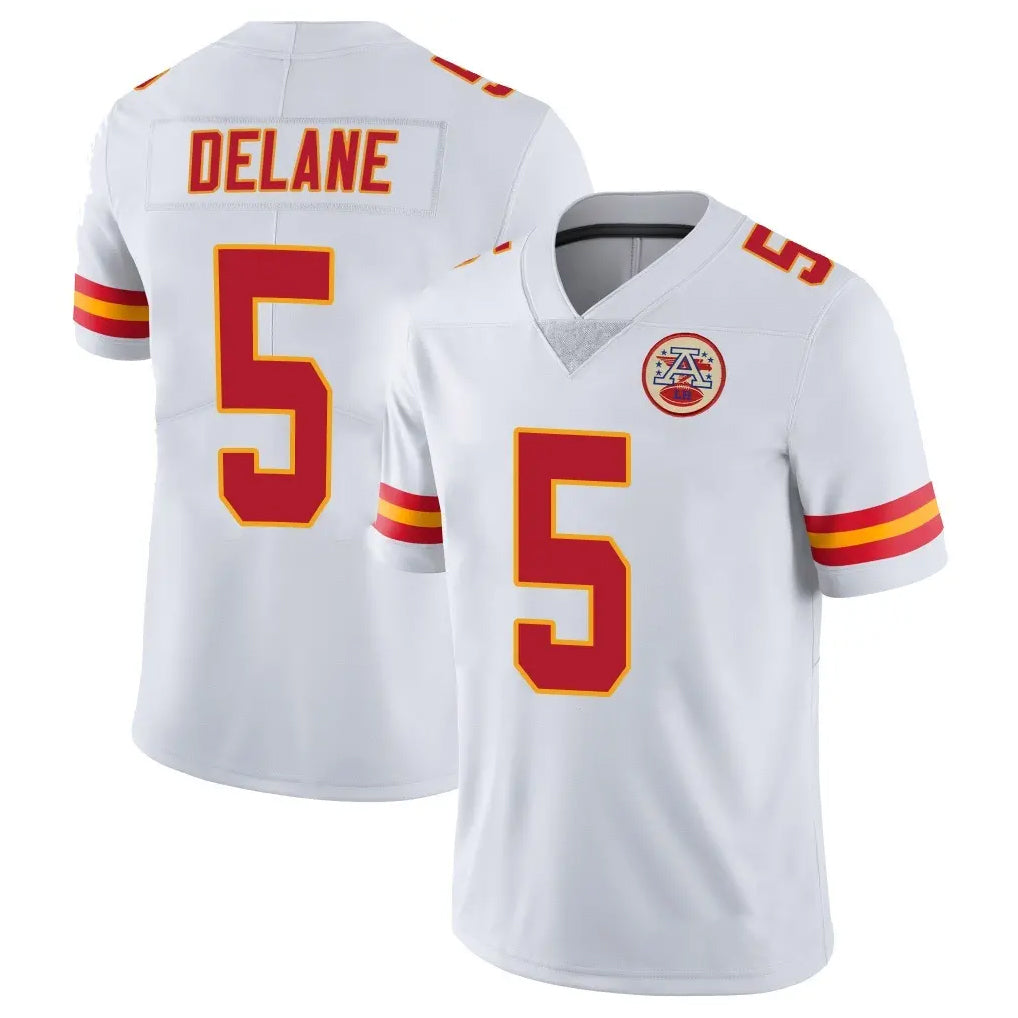 Punc KC.Chiefs #5 Mansoor Delane Player White Limited Vapor Untouchable Home Game Stitched Jerseys