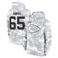 Punc KC.Chiefs #65 Trey Smith Player Arctic Camo Salute to Service Hoodies Limited Game Stitched Jerseys