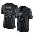 Punc KC.Chiefs #65 Trey Smith Player Black Limited Reflective Game Stitched Jerseys