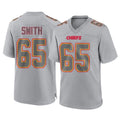 Punc KC.Chiefs #65 Trey Smith Player Gray Atmosphere Fashion Game Stitched Jerseys