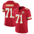 Punc KC.Chiefs #71 Josh Simmons Player Red Limited Vapor Untouchable Home Game Stitched Jerseys