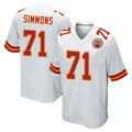 Punc KC.Chiefs #71 Josh Simmons Player White Home Game Stitched Jerseys