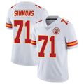 Punc KC.Chiefs #71 Josh Simmons Player White Limited Vapor Untouchable Home Game Stitched Jerseys