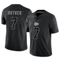 Punc KC.Chiefs #7 Harrison Butker Player Black RFLCTV Limited Stitched Jerseys