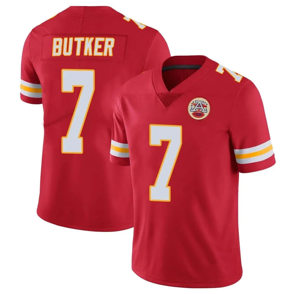 Punc KC.Chiefs #7 Harrison Butker Player Red Limited Vapor Untouchable Home Game Stitched Jerseys