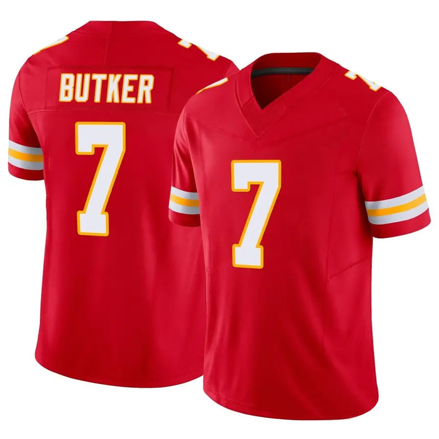 Punc KC.Chiefs #7 Harrison Butker Player Red Vapor F.U.S.E. Limited Stitched Jerseys