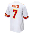 Punc KC.Chiefs #7 Harrison Butker Player White Home Game Stitched Jerseys