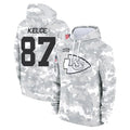 Punc KC.Chiefs #87 Travis Kelce Player Arctic Camo Salute to Service Hoodies Stitched Jerseys