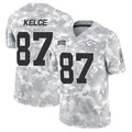 Punc KC.Chiefs #87 Travis Kelce Player Arctic Camo Salute to Service Limited Stitched Jerseys