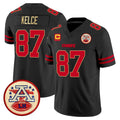 Punc KC.Chiefs #87 Travis Kelce Player Black Limited Vapor F.U.S.E. Home Game Stitched Jerseys