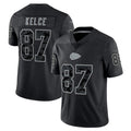 Punc KC.Chiefs #87 Travis Kelce Player Black RFLCTV Limited Stitched Jerseys