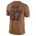 Punc KC.Chiefs #87 Travis Kelce Player Brown Salute To Service Limited Stitched Jerseys
