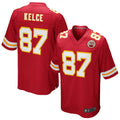 Punc KC.Chiefs #87 Travis Kelce Player Red Team Color Game Stitched Jerseys