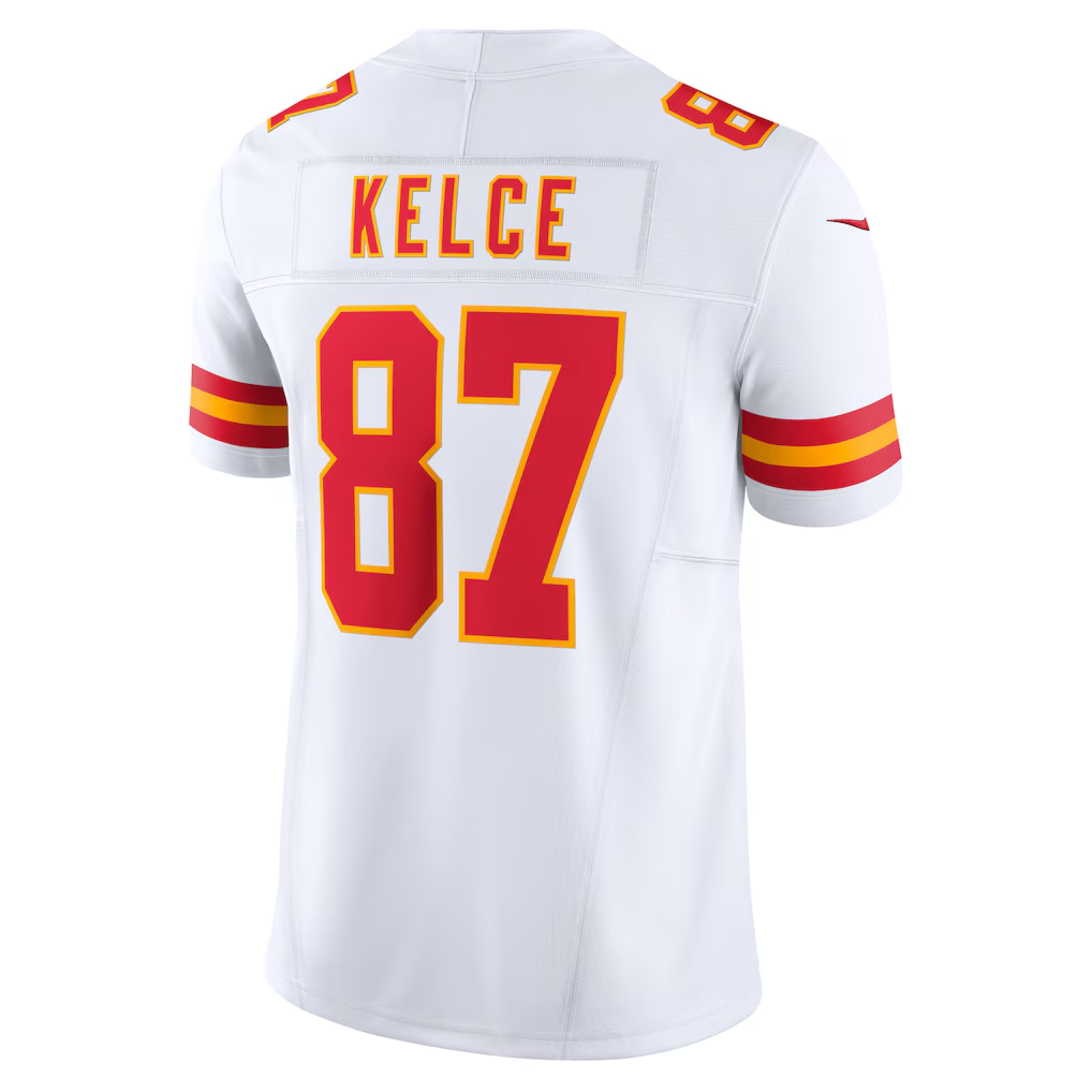 Punc KC.Chiefs #87 Travis Kelce White Vapor F.U.S.E. Limited Stitched Jerseys